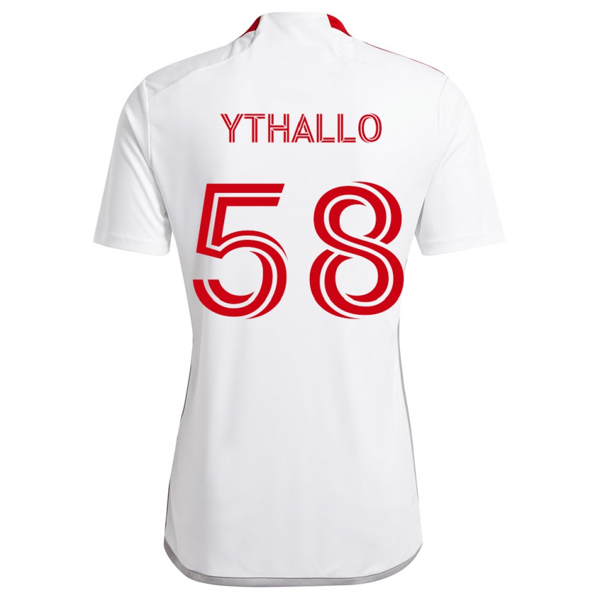 Niño Fútbol Camiseta Ythallo #58 Blanco Rojo 2ª Equipación 2024/25