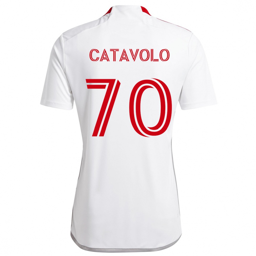 Niño Fútbol Camiseta Matthew Catavolo #70 Blanco Rojo 2ª Equipación 2024/25