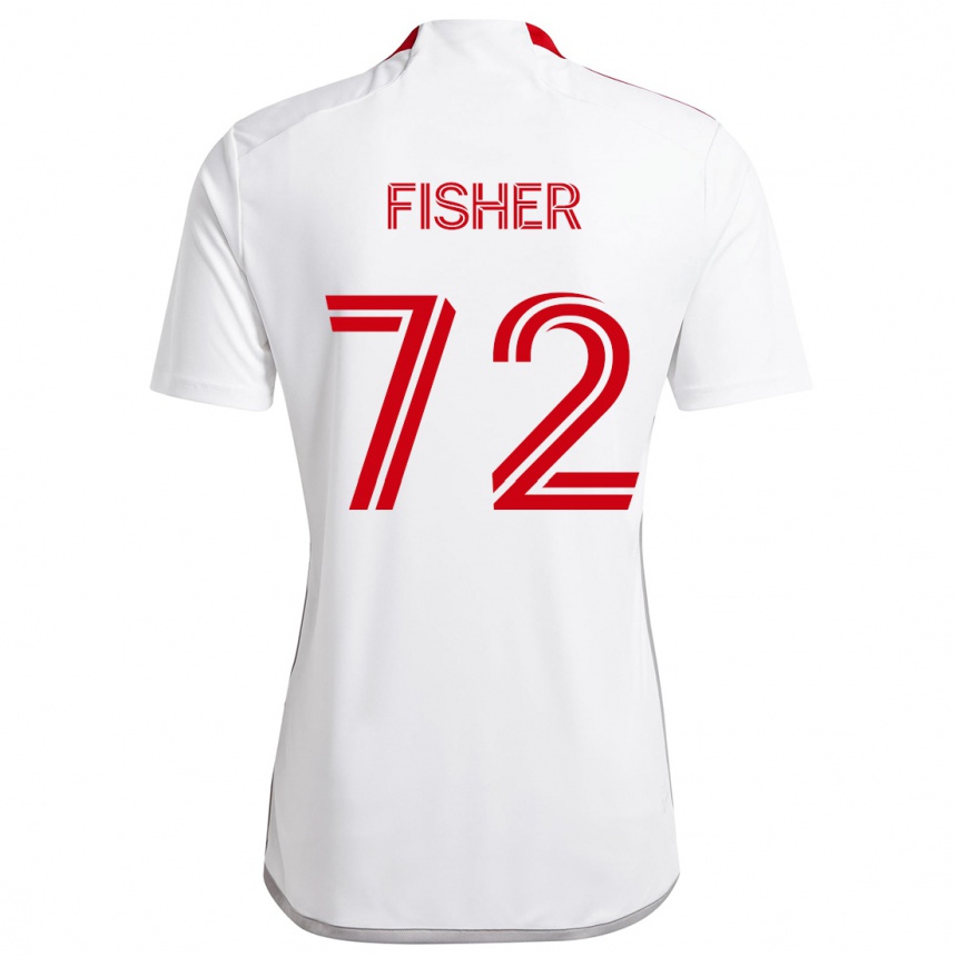 Niño Fútbol Camiseta Mark Fisher #72 Blanco Rojo 2ª Equipación 2024/25