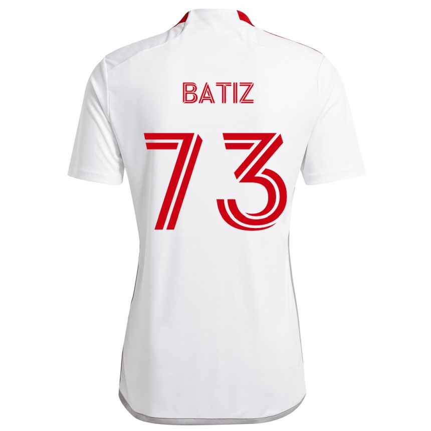 Niño Fútbol Camiseta Jesus Batiz #73 Blanco Rojo 2ª Equipación 2024/25