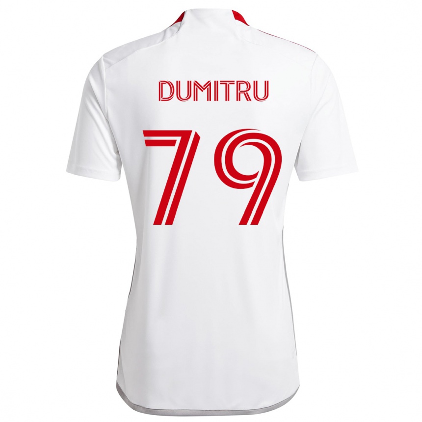 Niño Fútbol Camiseta Andrei Dumitru #79 Blanco Rojo 2ª Equipación 2024/25