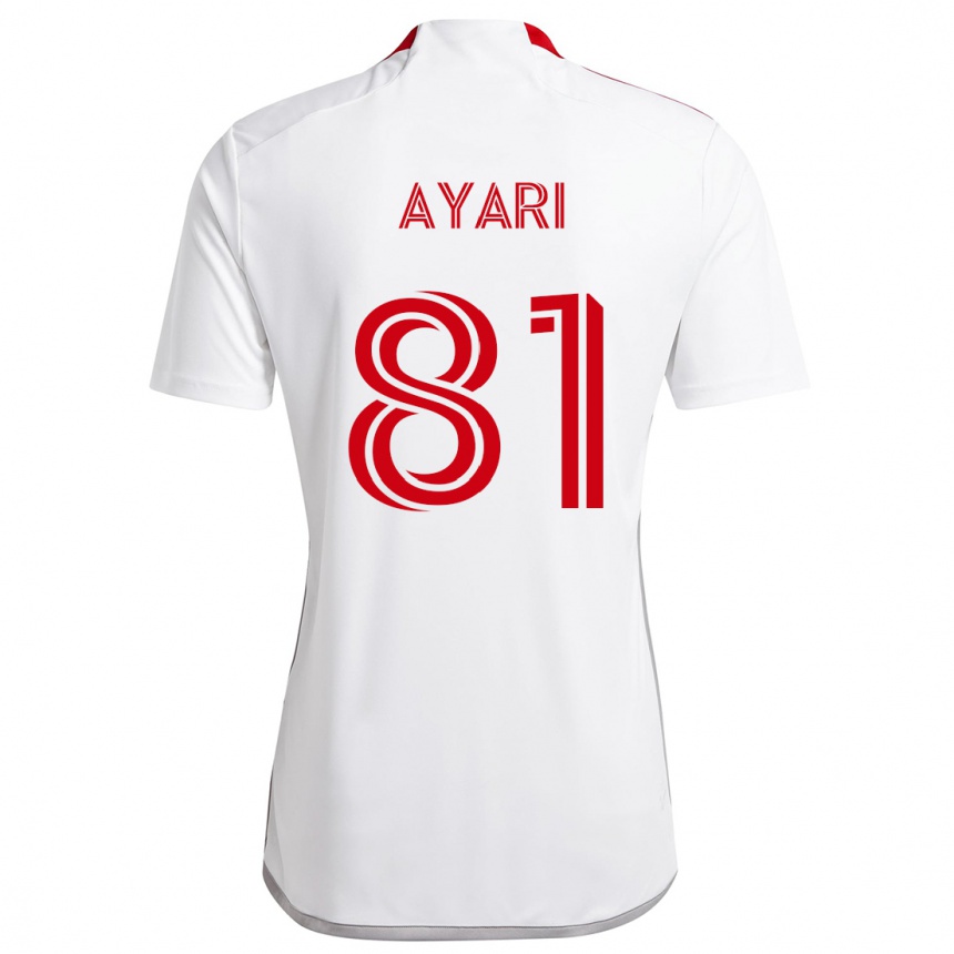 Niño Fútbol Camiseta Hassan Ayari #81 Blanco Rojo 2ª Equipación 2024/25