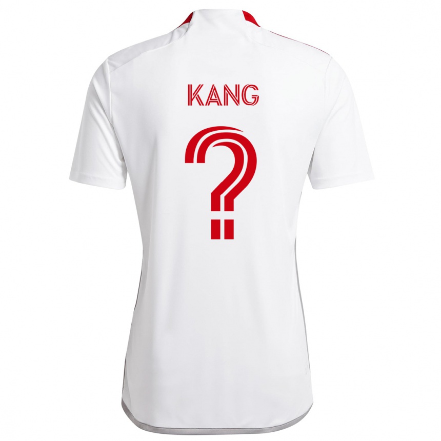 Niño Fútbol Camiseta Ethan Kang #0 Blanco Rojo 2ª Equipación 2024/25