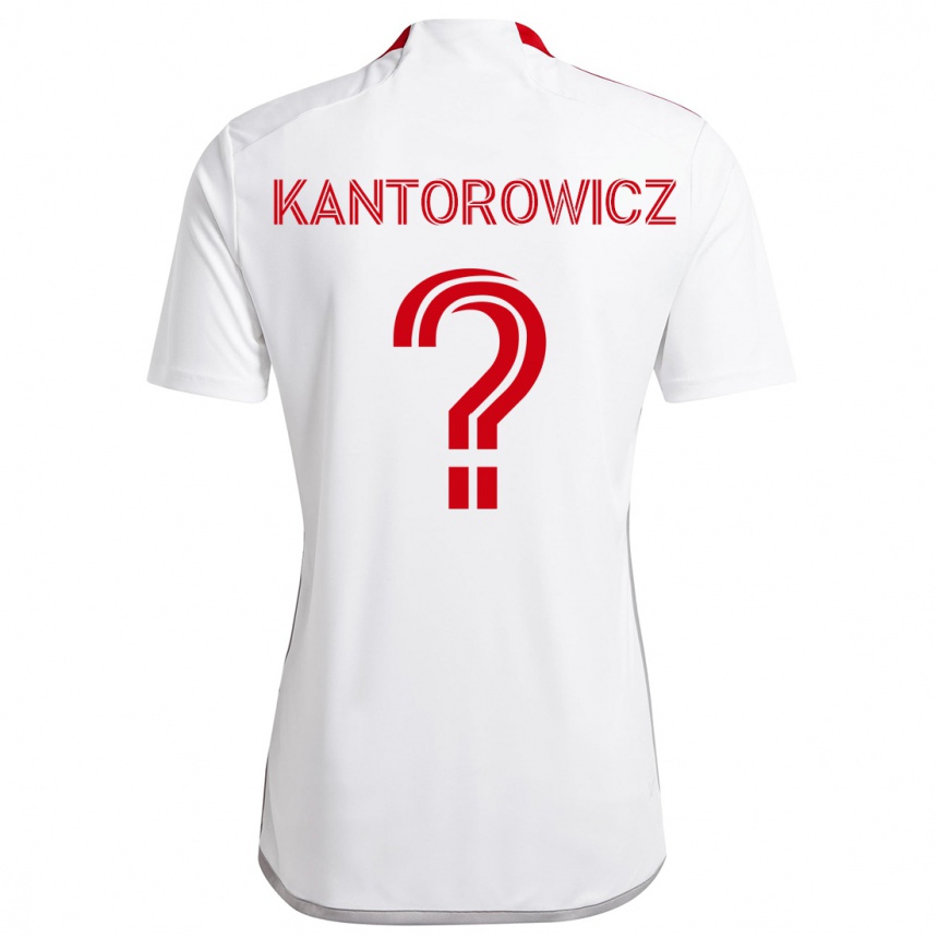 Niño Fútbol Camiseta Dominic Kantorowicz #0 Blanco Rojo 2ª Equipación 2024/25