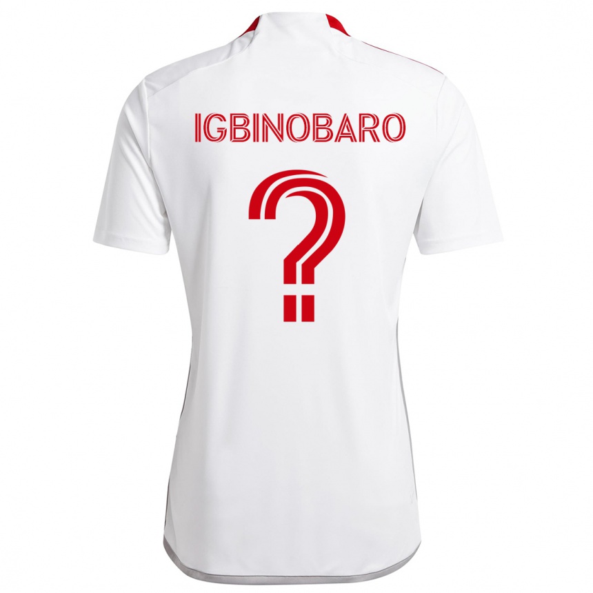 Niño Fútbol Camiseta Philip Igbinobaro #0 Blanco Rojo 2ª Equipación 2024/25