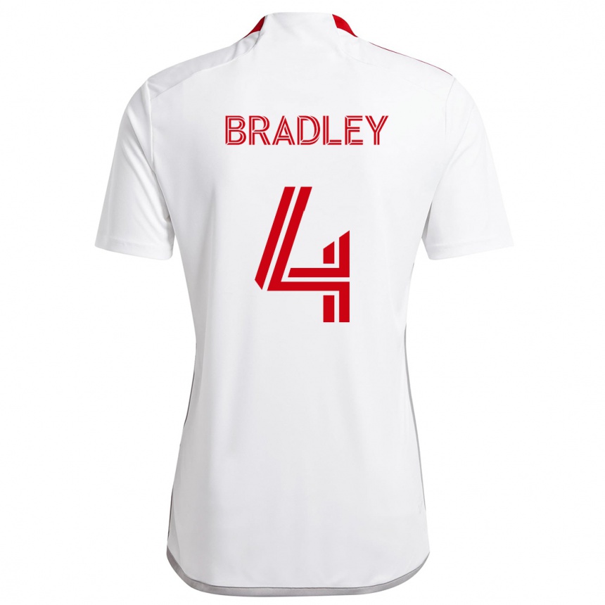 Niño Fútbol Camiseta Michael Bradley #4 Blanco Rojo 2ª Equipación 2024/25