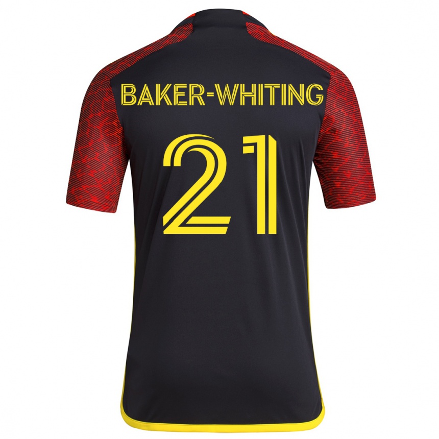 Niño Fútbol Camiseta Reed Baker-Whiting #21 Negro Rojo 2ª Equipación 2024/25