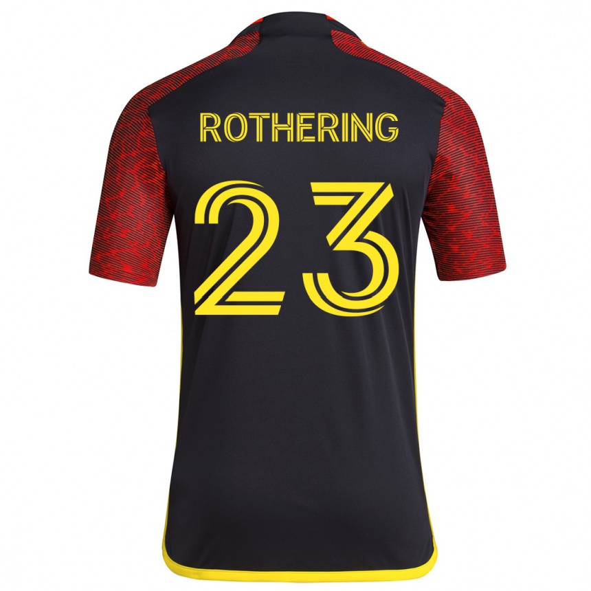 Niño Fútbol Camiseta Holly Rothering #23 Negro Rojo 2ª Equipación 2024/25