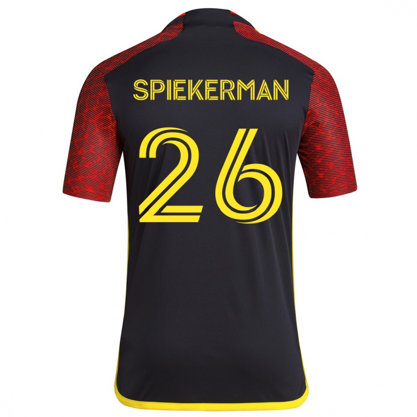 Niño Fútbol Camiseta Stephanie Spiekerman #26 Negro Rojo 2ª Equipación 2024/25