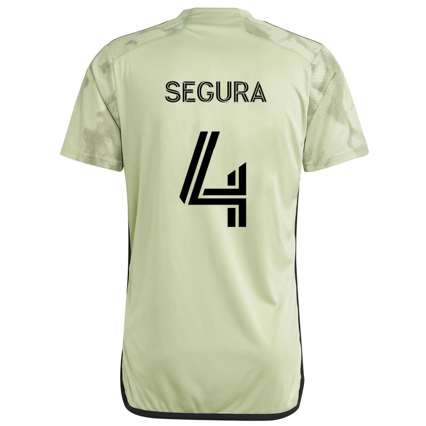 Niño Fútbol Camiseta Eddie Segura #4 Verde Claro 2ª Equipación 2024/25