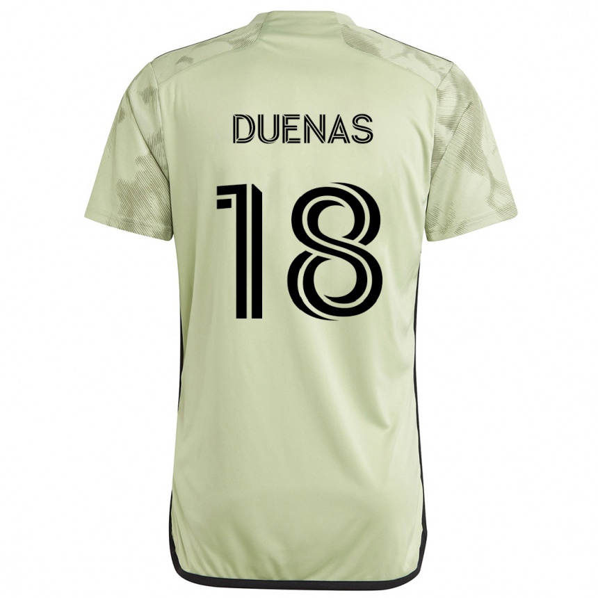 Niño Fútbol Camiseta Érik Dueñas #18 Verde Claro 2ª Equipación 2024/25