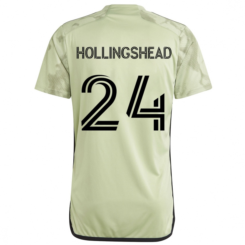 Niño Fútbol Camiseta Ryan Hollingshead #24 Verde Claro 2ª Equipación 2024/25