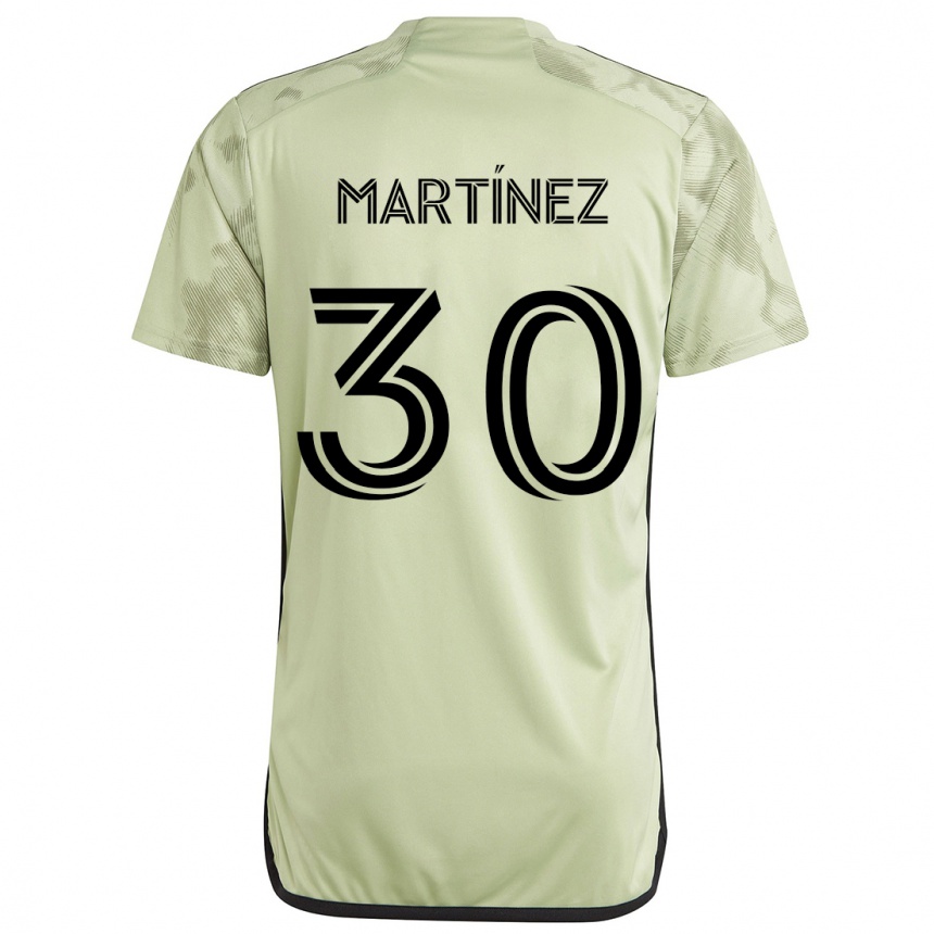 Niño Fútbol Camiseta David Martínez #30 Verde Claro 2ª Equipación 2024/25