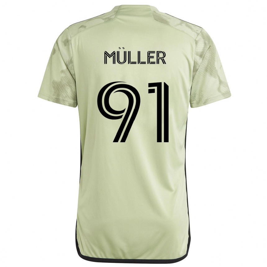 Niño Fútbol Camiseta Luis Müller #91 Verde Claro 2ª Equipación 2024/25