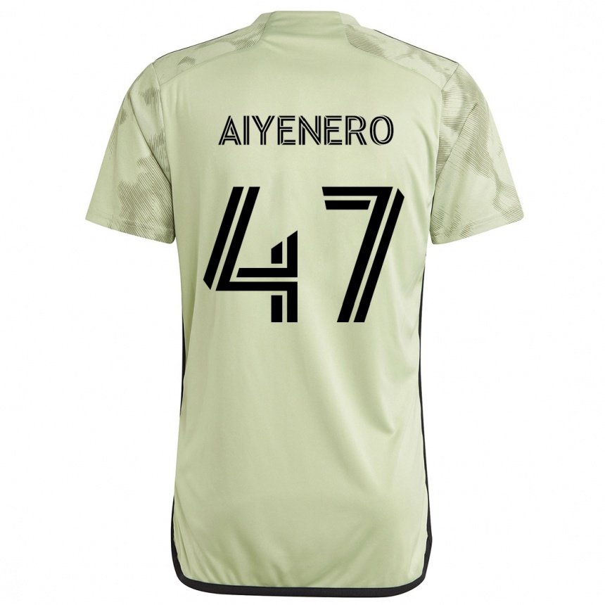 Niño Fútbol Camiseta Marius Aiyenero #47 Verde Claro 2ª Equipación 2024/25