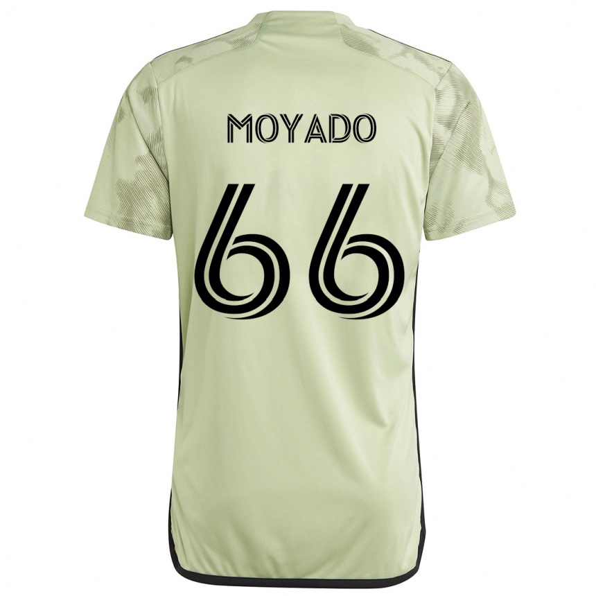 Niño Fútbol Camiseta Bryan Moyado #66 Verde Claro 2ª Equipación 2024/25