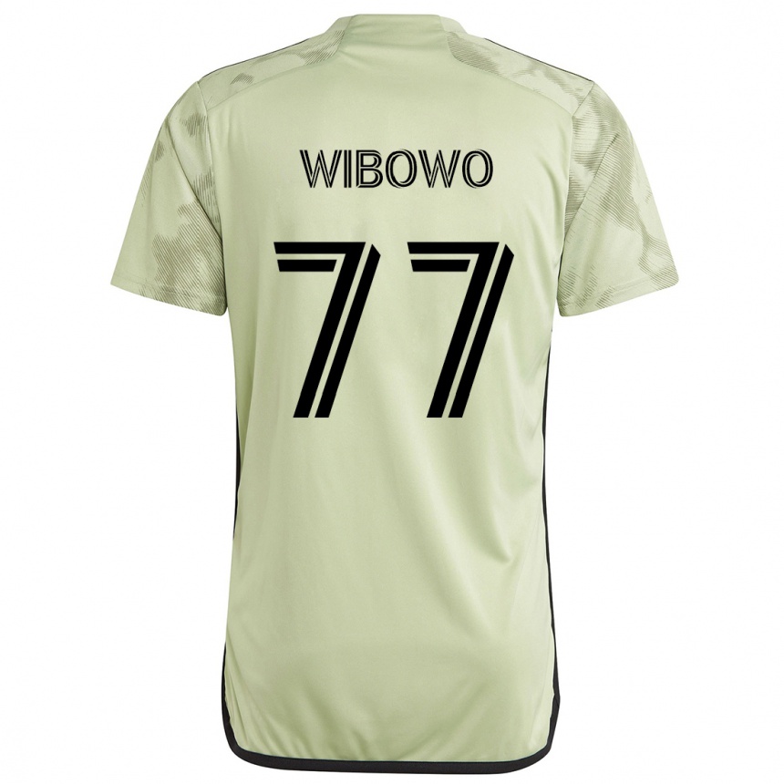 Niño Fútbol Camiseta Adrian Wibowo #77 Verde Claro 2ª Equipación 2024/25