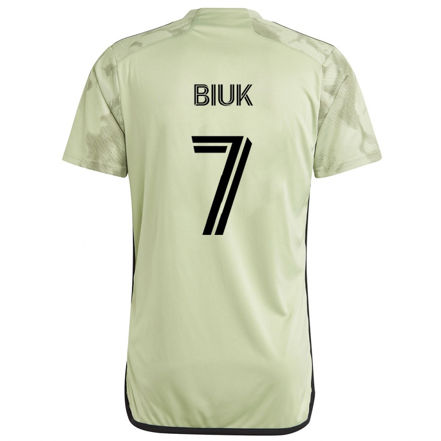 Niño Fútbol Camiseta Stipe Biuk #7 Verde Claro 2ª Equipación 2024/25