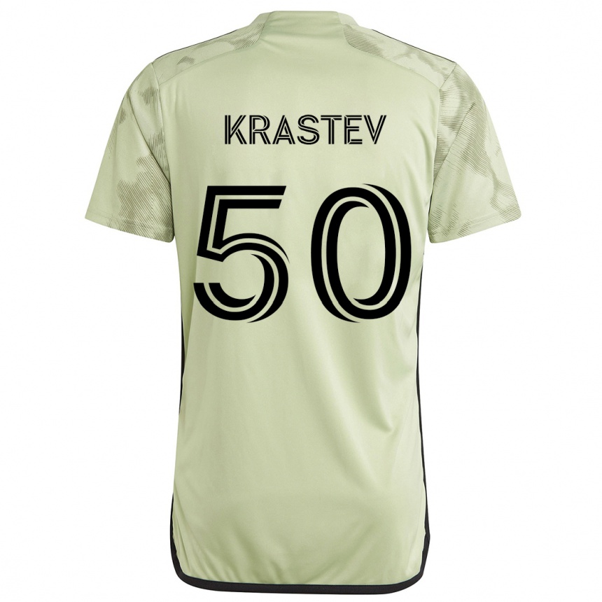 Niño Fútbol Camiseta Filip Krastev #50 Verde Claro 2ª Equipación 2024/25