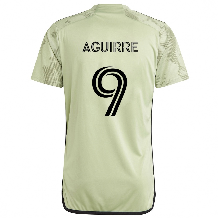 Niño Fútbol Camiseta Dustin Aguirre #9 Verde Claro 2ª Equipación 2024/25