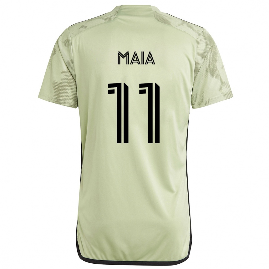 Niño Fútbol Camiseta Matheus Maia #11 Verde Claro 2ª Equipación 2024/25