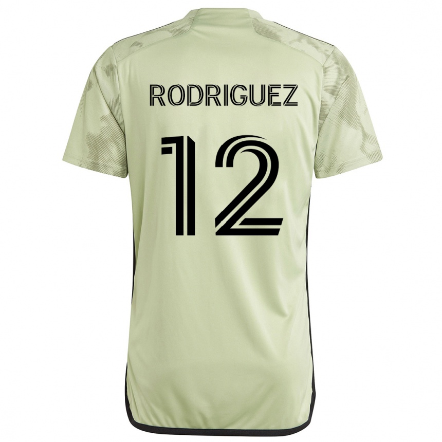 Niño Fútbol Camiseta Jeremi Rodríguez #12 Verde Claro 2ª Equipación 2024/25