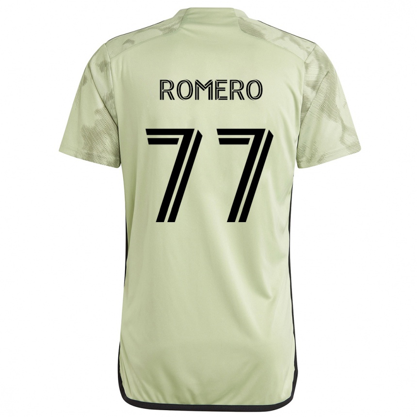 Niño Fútbol Camiseta Alexander Romero #77 Verde Claro 2ª Equipación 2024/25