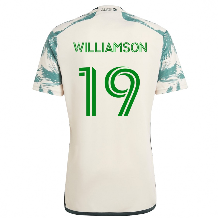 Niño Fútbol Camiseta Eryk Williamson #19 Beige Marrón 2ª Equipación 2024/25