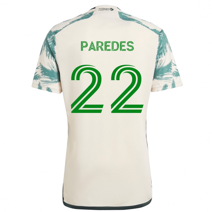 Niño Fútbol Camiseta Cristhian Paredes #22 Beige Marrón 2ª Equipación 2024/25