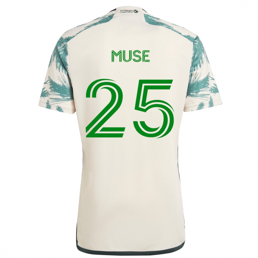 Niño Fútbol Camiseta Trey Muse #25 Beige Marrón 2ª Equipación 2024/25