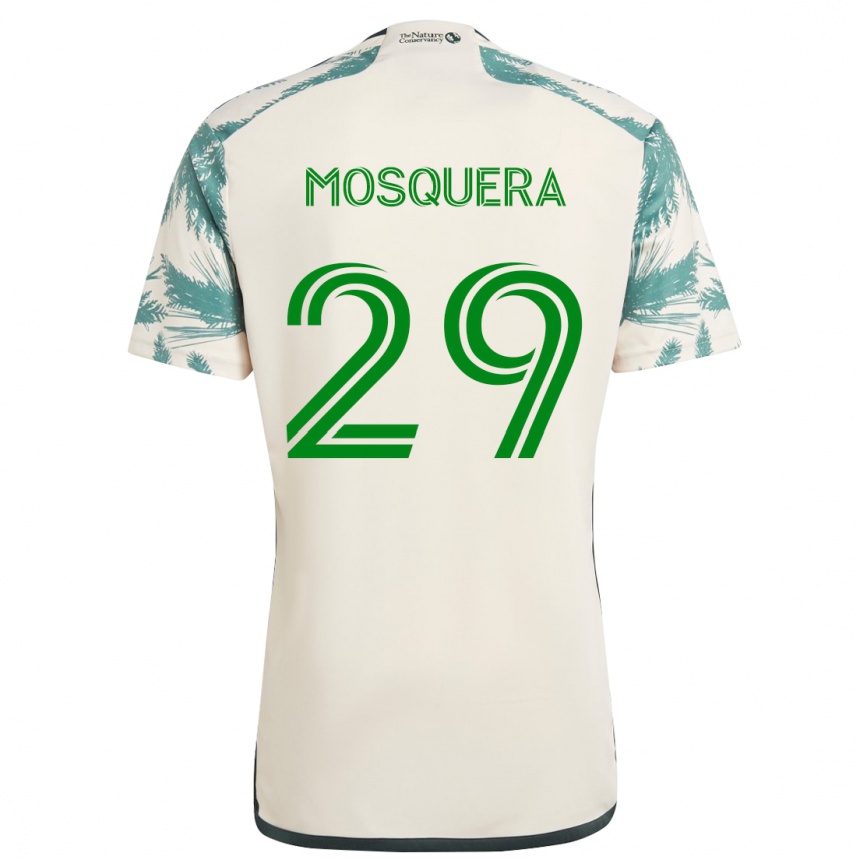 Niño Fútbol Camiseta Juan David Mosquera #29 Beige Marrón 2ª Equipación 2024/25