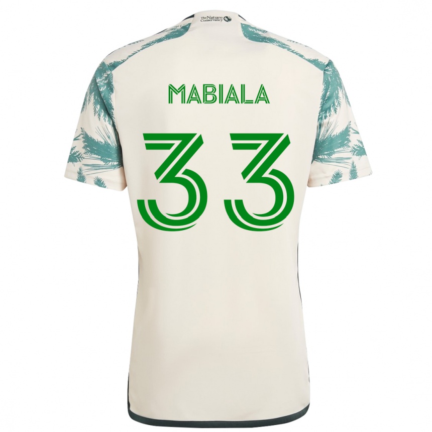 Niño Fútbol Camiseta Larrys Mabiala #33 Beige Marrón 2ª Equipación 2024/25