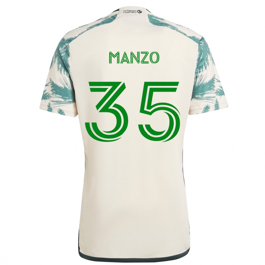 Niño Fútbol Camiseta Alexis Manzo #35 Beige Marrón 2ª Equipación 2024/25