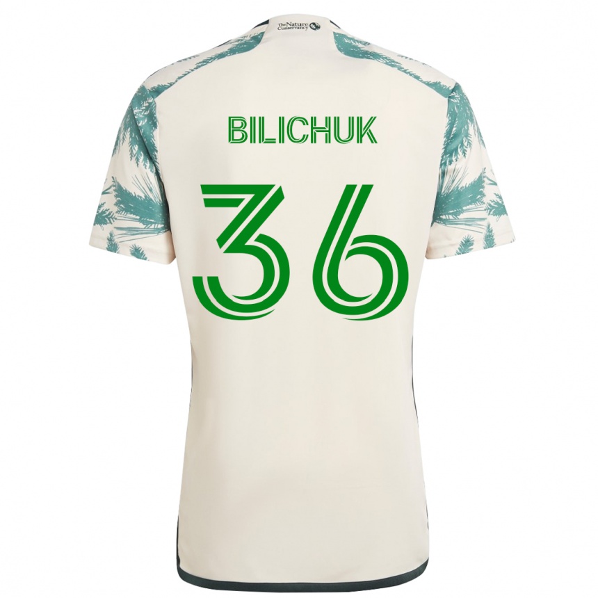 Niño Fútbol Camiseta Ryan Bilichuk #36 Beige Marrón 2ª Equipación 2024/25