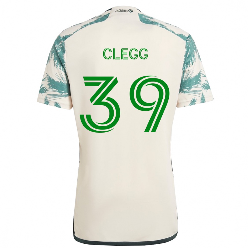 Niño Fútbol Camiseta Tyler Clegg #39 Beige Marrón 2ª Equipación 2024/25