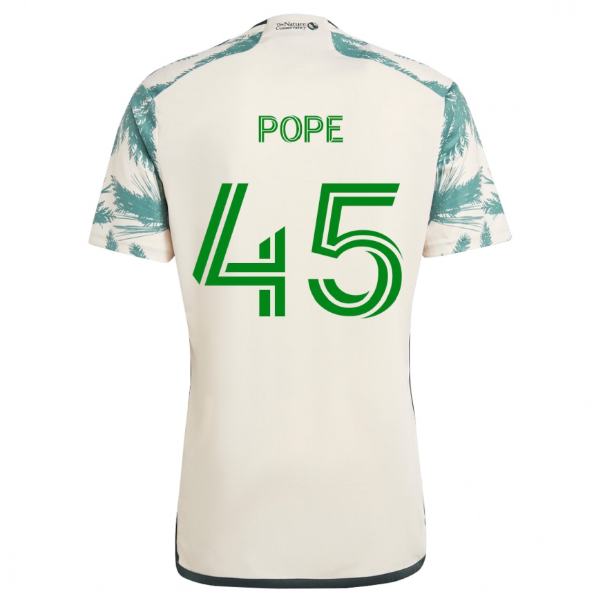 Niño Fútbol Camiseta Blake Pope #45 Beige Marrón 2ª Equipación 2024/25