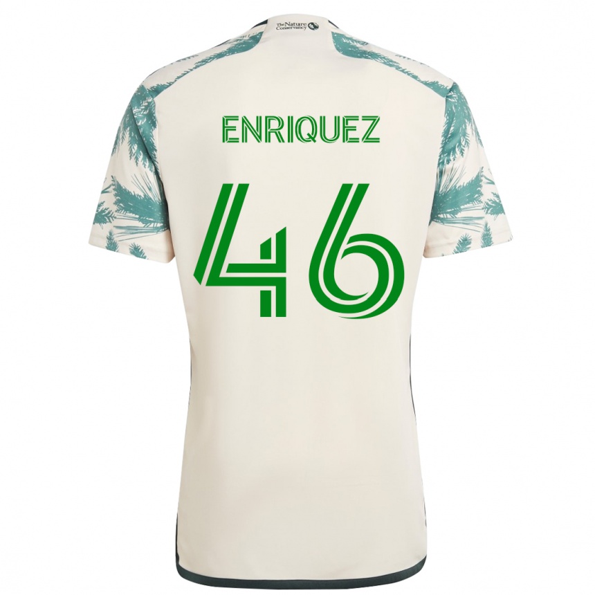 Niño Fútbol Camiseta Victor Enriquez #46 Beige Marrón 2ª Equipación 2024/25