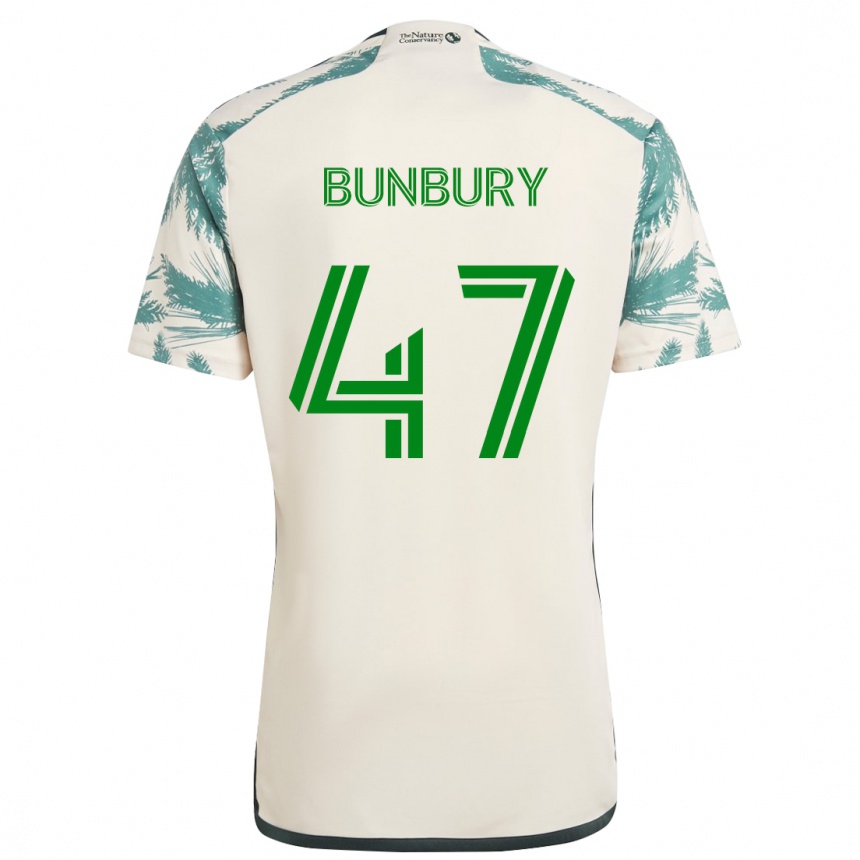 Niño Fútbol Camiseta Mataeo Bunbury #47 Beige Marrón 2ª Equipación 2024/25