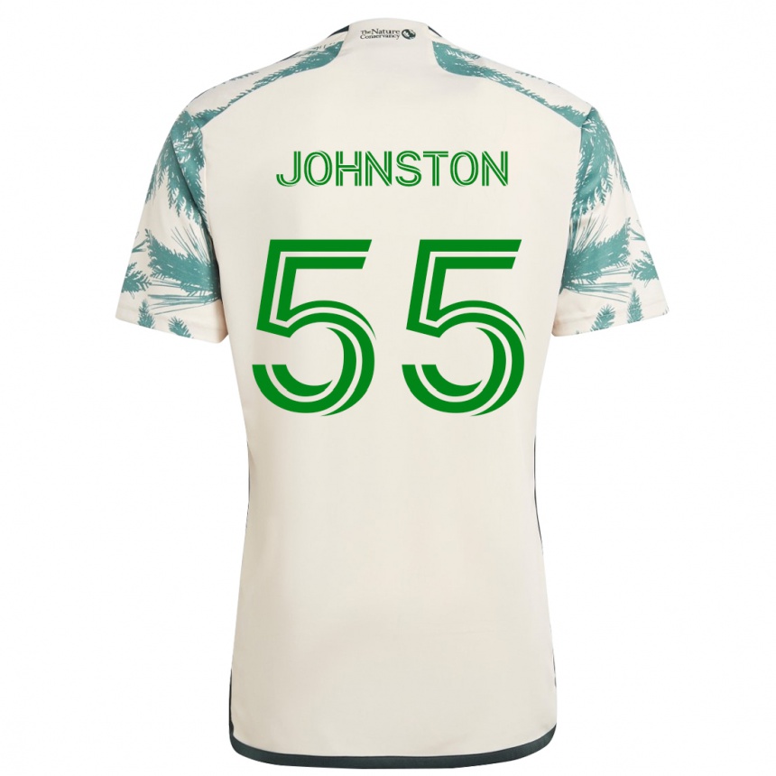 Niño Fútbol Camiseta Malcolm Johnston #55 Beige Marrón 2ª Equipación 2024/25