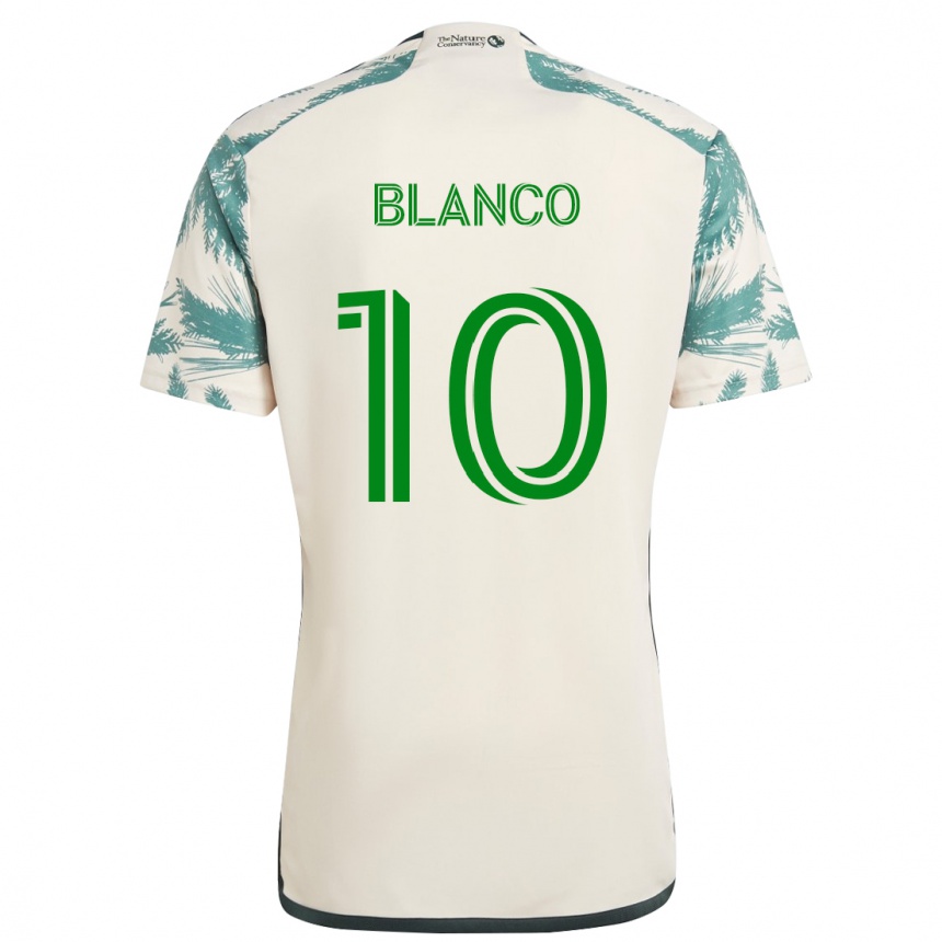 Niño Fútbol Camiseta Sebastián Blanco #10 Beige Marrón 2ª Equipación 2024/25