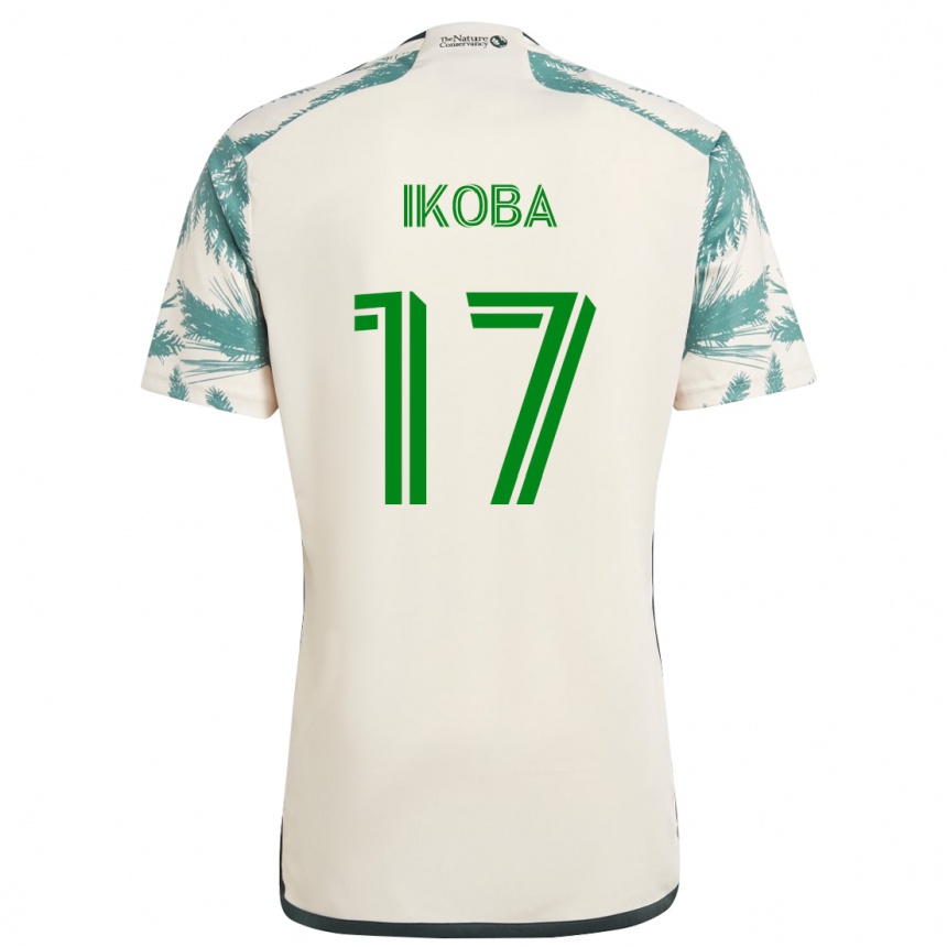 Niño Fútbol Camiseta Tega Ikoba #17 Beige Marrón 2ª Equipación 2024/25