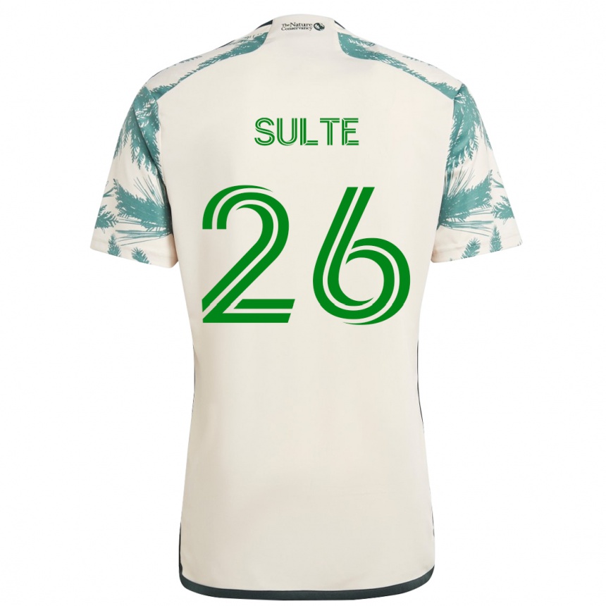 Niño Fútbol Camiseta Hunter Sulte #26 Beige Marrón 2ª Equipación 2024/25