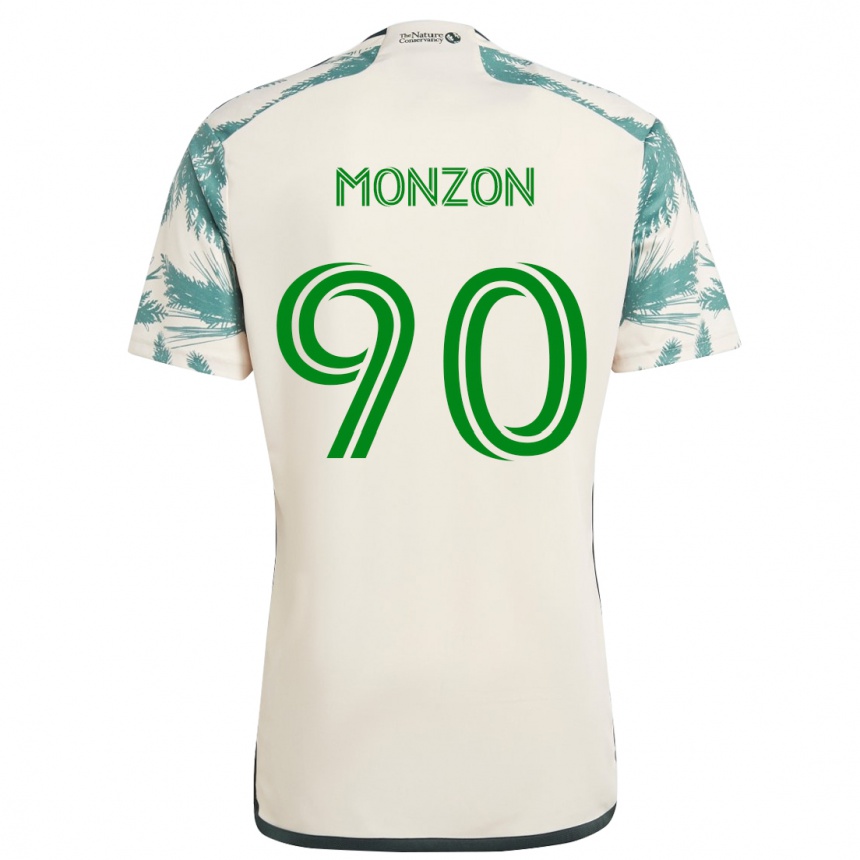 Niño Fútbol Camiseta Florián Monzón #90 Beige Marrón 2ª Equipación 2024/25