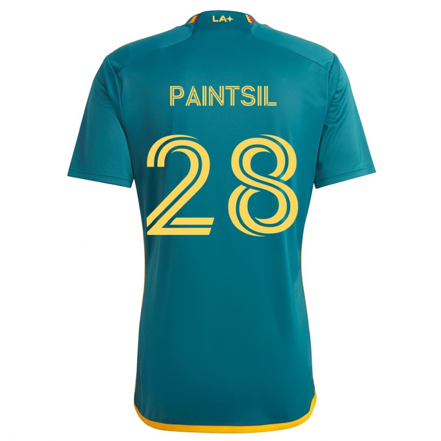 Niño Fútbol Camiseta Joseph Paintsil #28 Verde Amarillo 2ª Equipación 2024/25