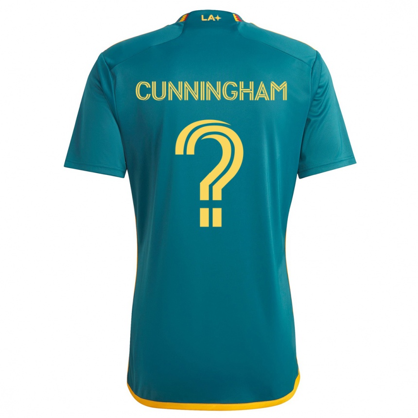 Niño Fútbol Camiseta Joaquin Cunningham #0 Verde Amarillo 2ª Equipación 2024/25