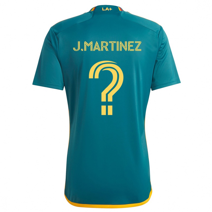 Niño Fútbol Camiseta Juan Martinez #0 Verde Amarillo 2ª Equipación 2024/25