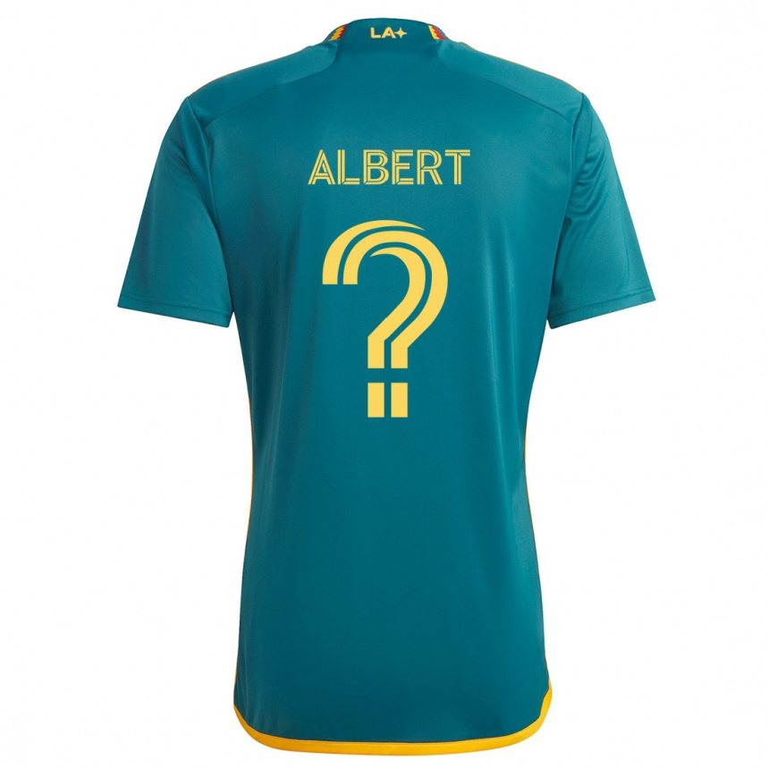 Niño Fútbol Camiseta Mathis Albert #0 Verde Amarillo 2ª Equipación 2024/25