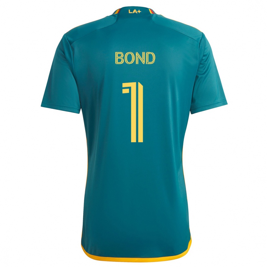 Niño Fútbol Camiseta Jonathan Bond #1 Verde Amarillo 2ª Equipación 2024/25