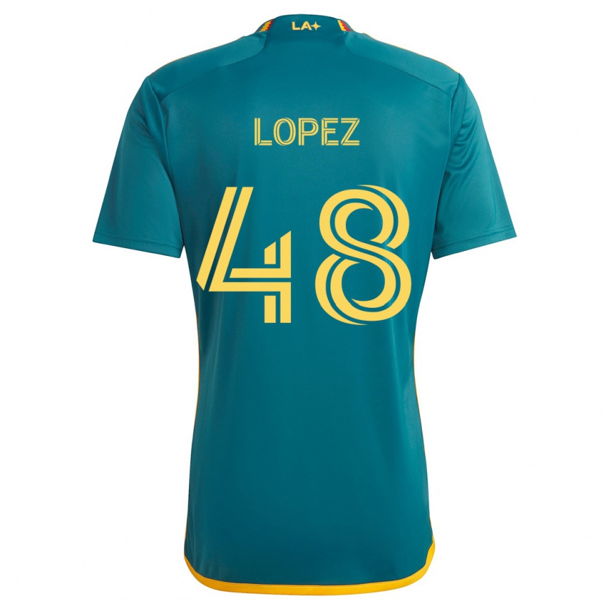 Niño Fútbol Camiseta Diego López #48 Verde Amarillo 2ª Equipación 2024/25