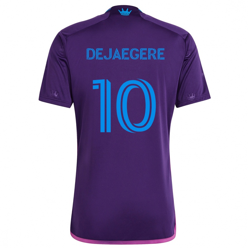 Niño Fútbol Camiseta Brecht Dejaegere #10 Azul Morado 2ª Equipación 2024/25